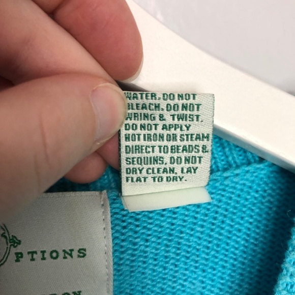 Vintage Design Options Philip and Jane Gordon Blue Daisy Cardigan Medium - Picture 11 of 15